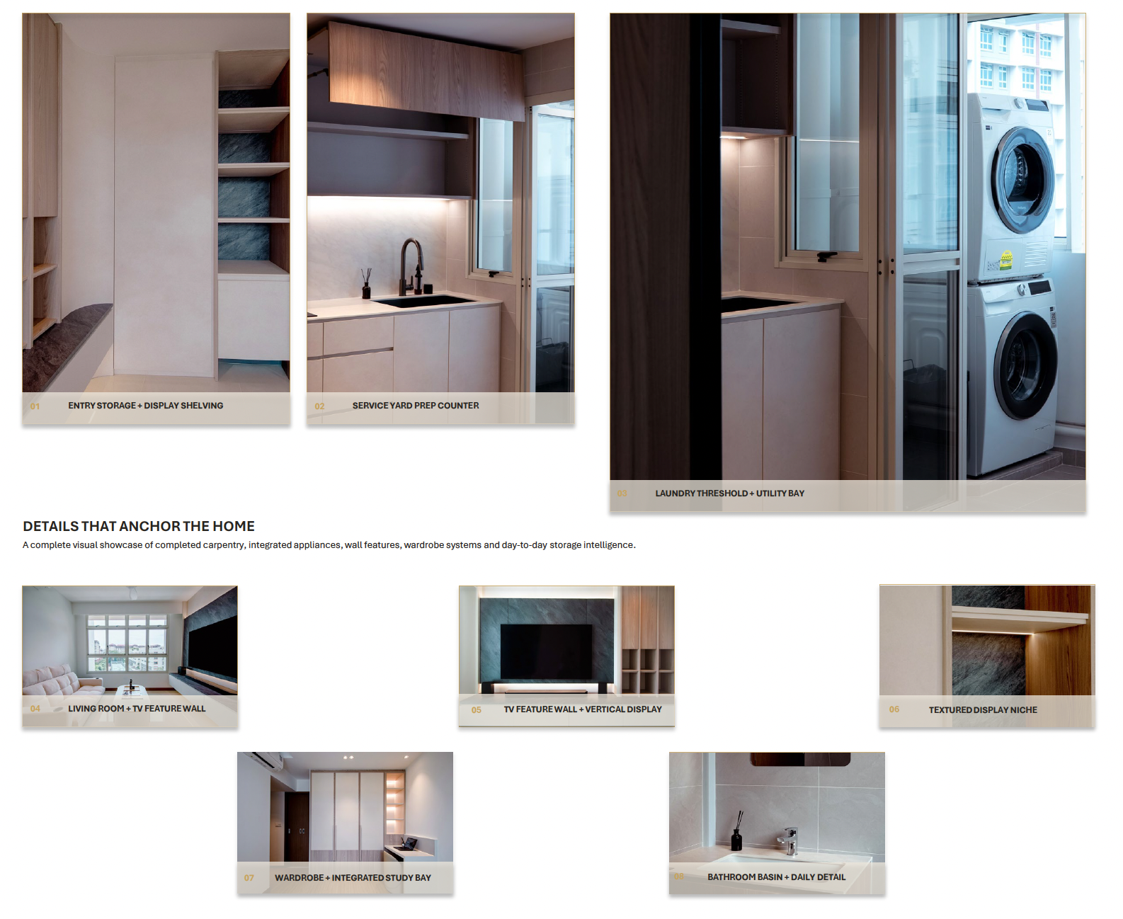 Completed homes, end to end — completed project by Wardrobe SG