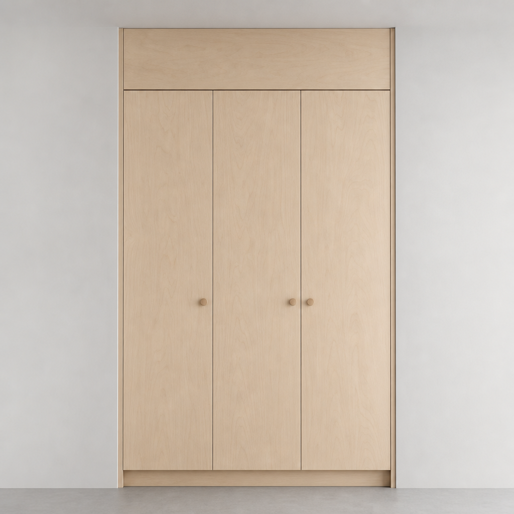 Stockholm Birch Wardrobe — closed view
